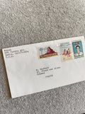 Lettre ancienne USA affranchie timbres 4c Davis California philatélie poste