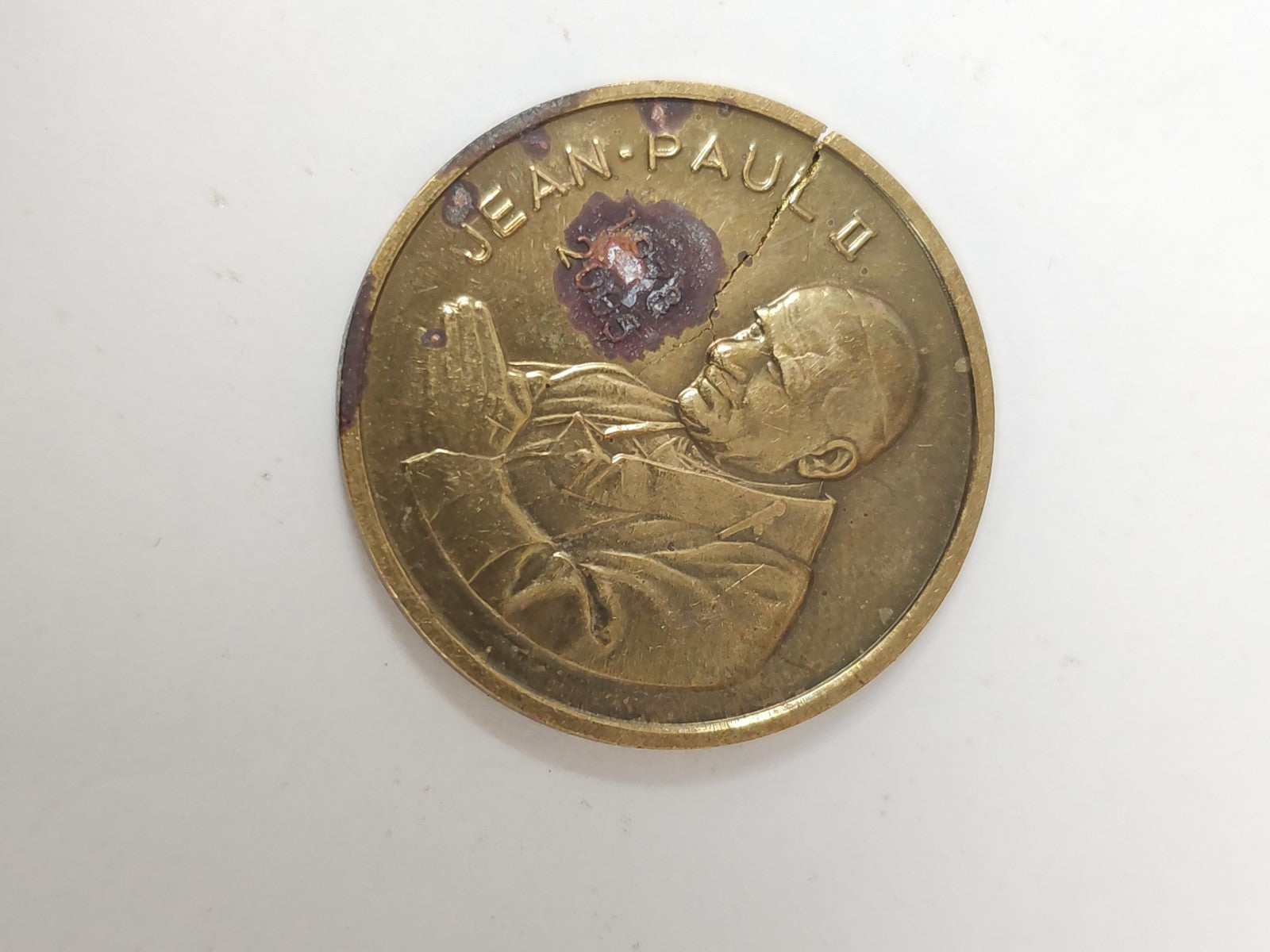 Pièce commémorative Lourdes souvenir religieux France authenticité garantie