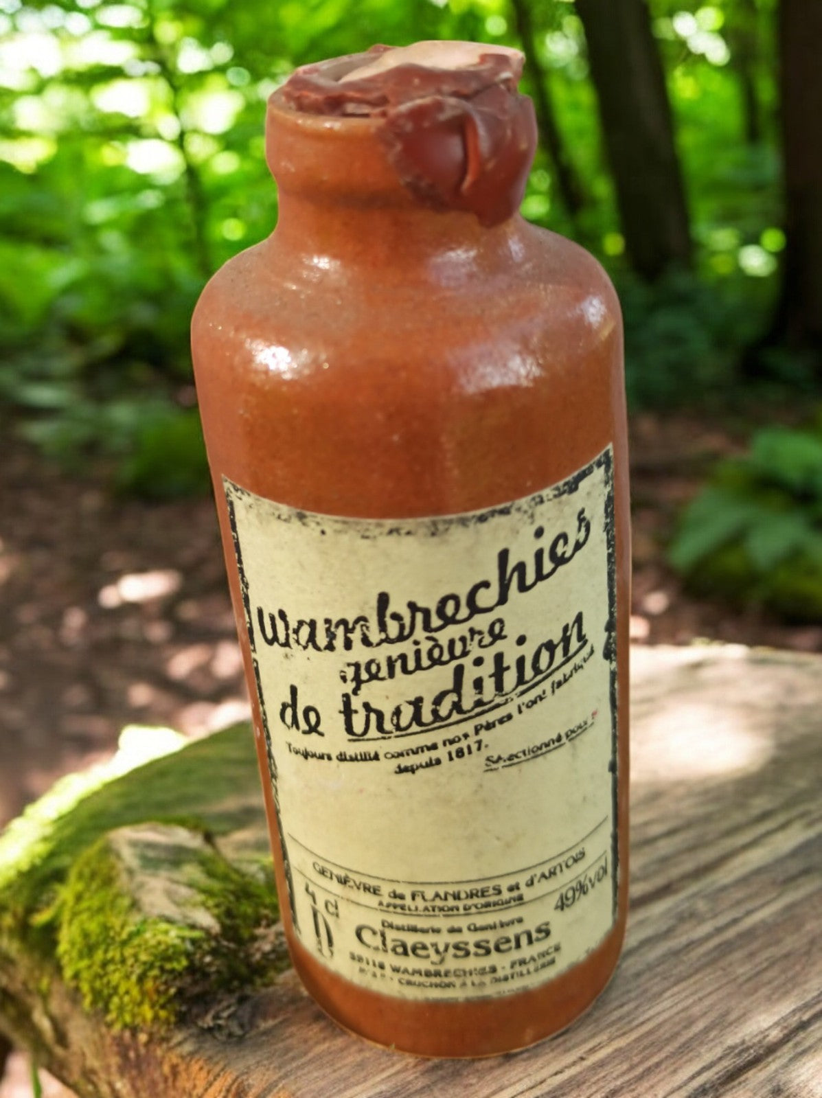Bouteille mignonette Wambrechies Genievre tradition vintage Claeyssens