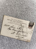 CPA ancienne Angleterre 1d Victoria postée Jura France écriture manuscrite