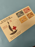 Ancienne enveloppe FDC Vietnam Croix-Rouge 1963 timbres premier jour collection