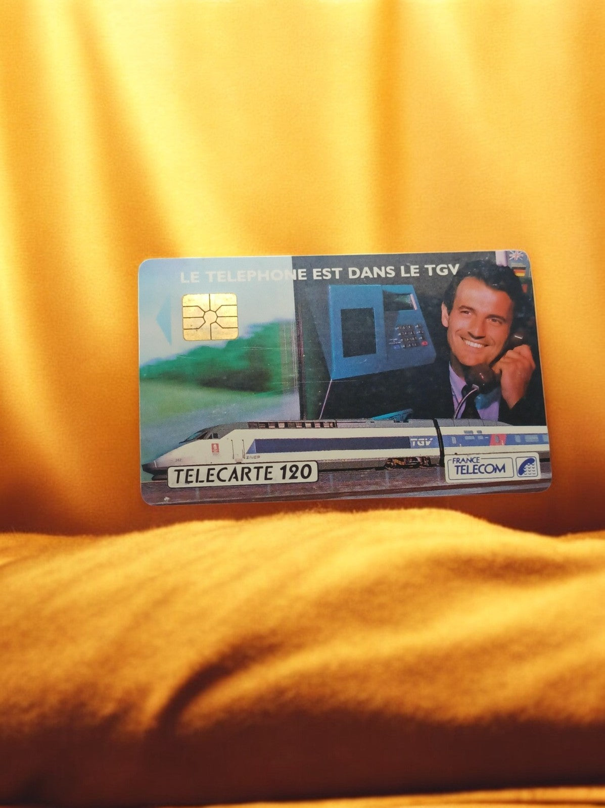 Carte téléphonique vintage France Telecom TGV – télécarte 120 puce collection