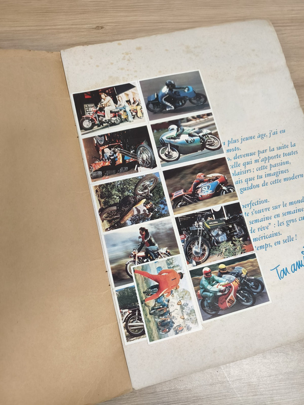 Vintage album Pif Gadget Motos ancien, incomplet, couverture illustrée Yamaha