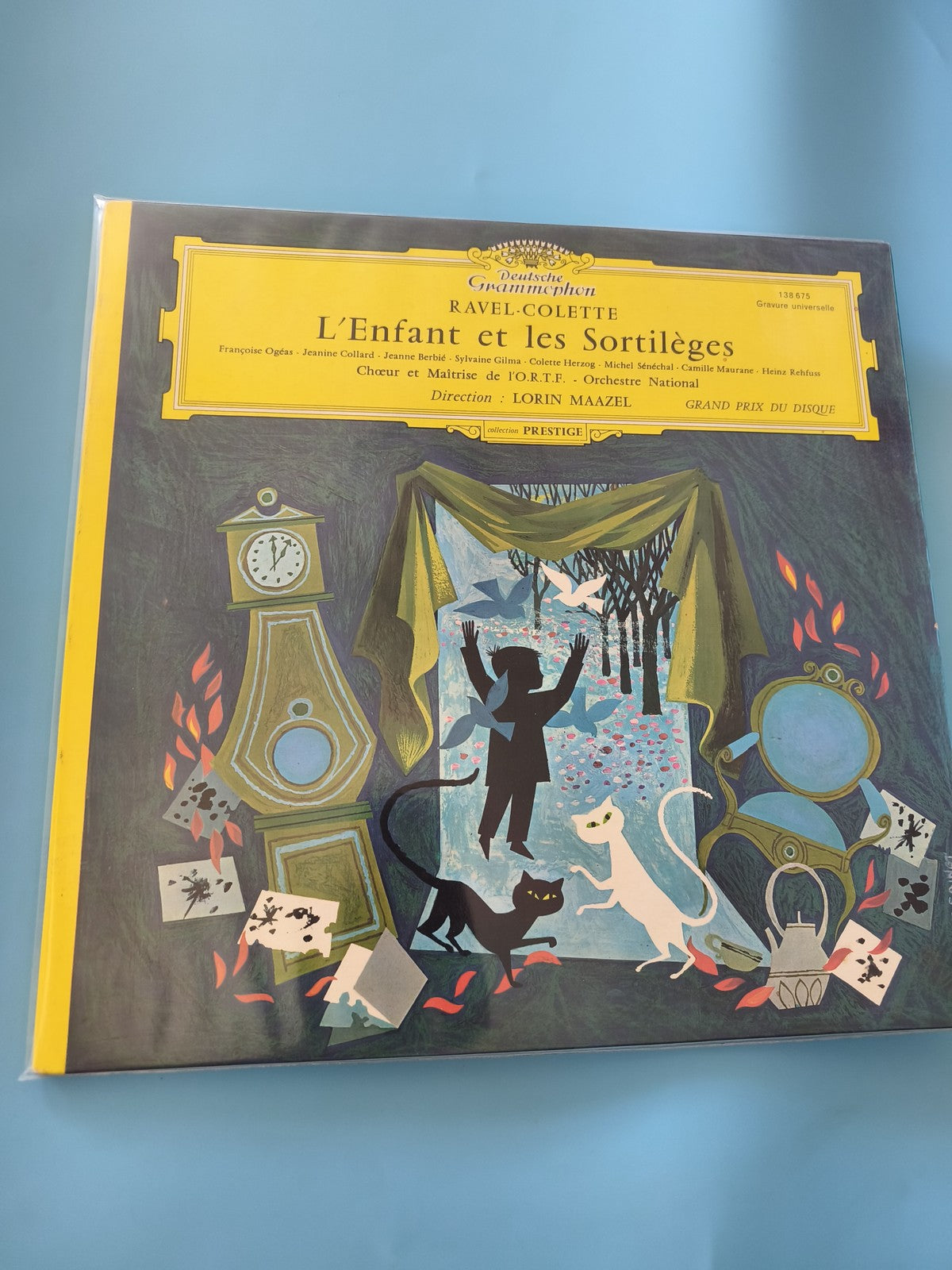 Vintage vinyle 33 tours ancien Ravel L'enfant et les sortilèges disque rétro