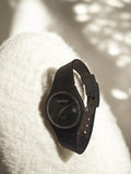 Montre homme Boulon vintage noire quartz rétro ancienne dateur non testée
