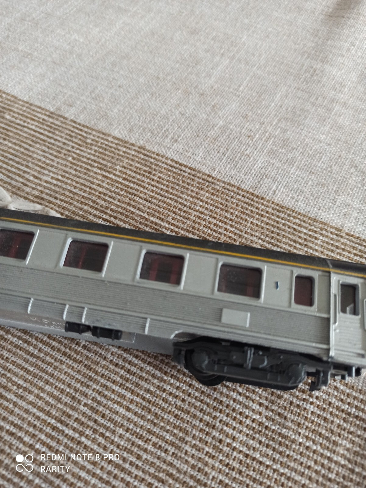 Voiture voyageurs Meccano HO gris argent modèle réduit vintage train wagon