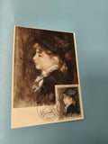 Enveloppe premier jour FDC Auguste Renoir 1968 timbre Paris profil femme