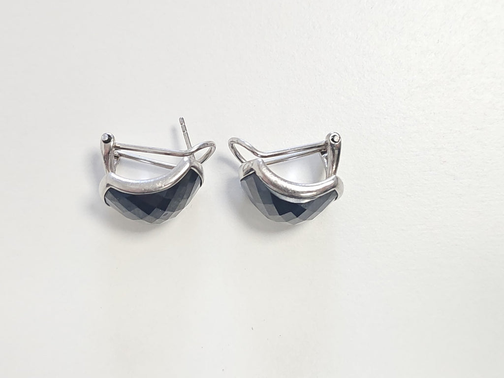 Paire de boucles d?oreilles anciennes en argent, vintage, 15.9g, bijou rétro col
