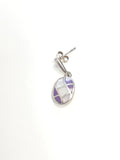 Boucle d?oreille orpheline ancienne en argent vintage, bijou rétro pour collecti