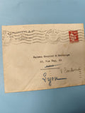 Ancienne enveloppe oblitérée 1928 philatélie timbre 50c Paris Lyon vintage