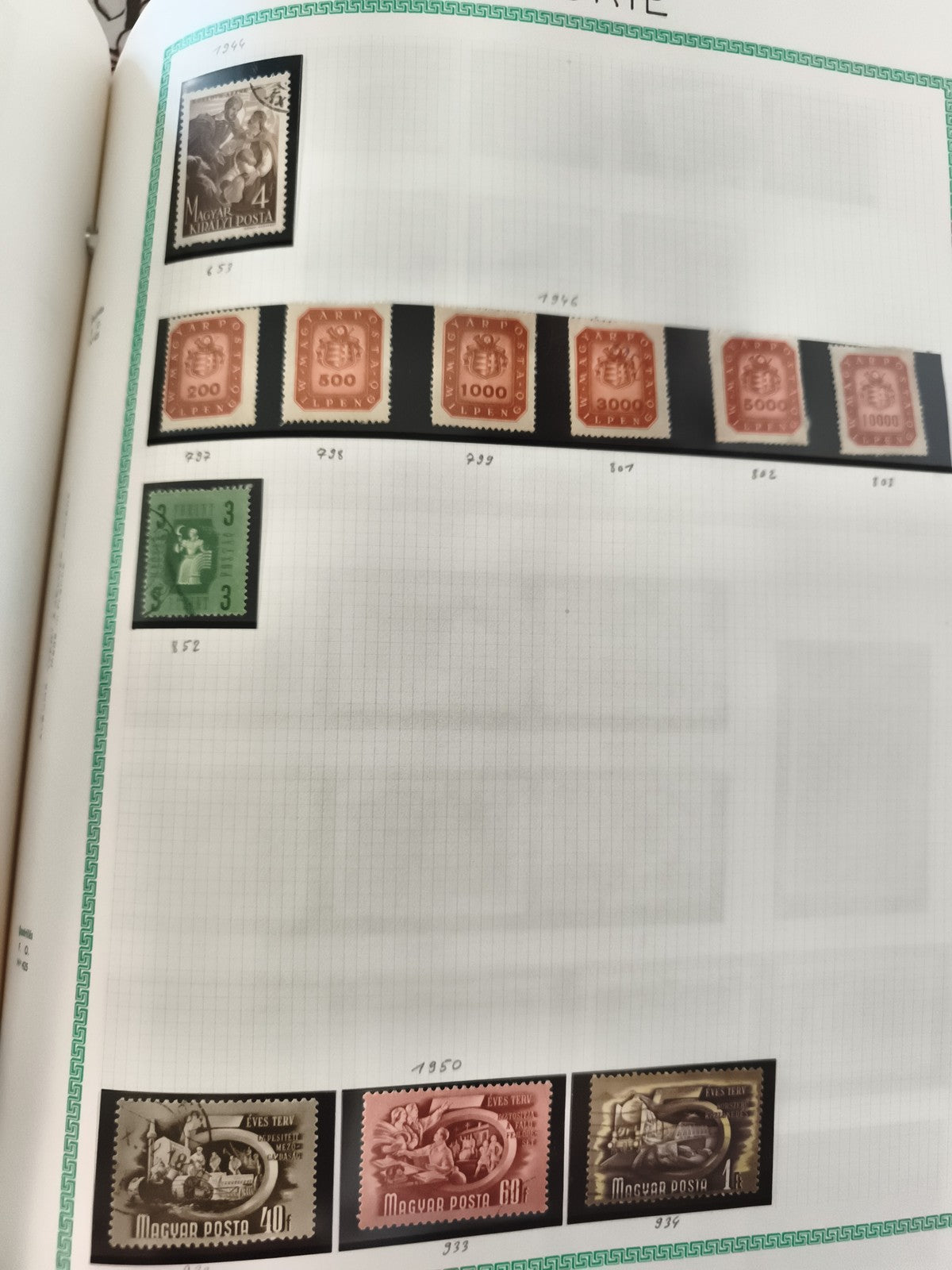Timbres Hongrie Magyar Posta 1946-1950 lot philatélie oblitérés