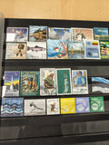 Lot timbres Lettonie, Estonie, Féroé, Lituanie, illustrés, animaux, paysages