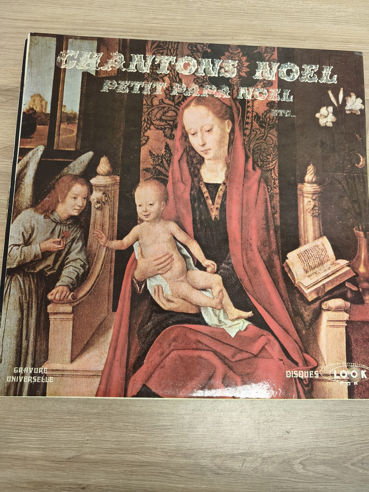 Vinyle 33T Chantons Noël Petit Papa Noël Disques Look pochette illustrée