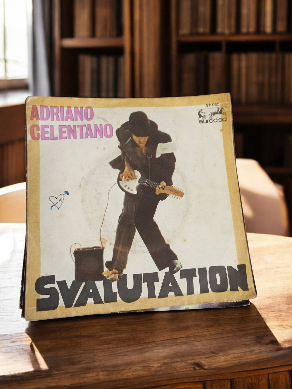Vinyle 45 tours Adriano Celentano Svalutation vintage Eurodisc ancien disque rét