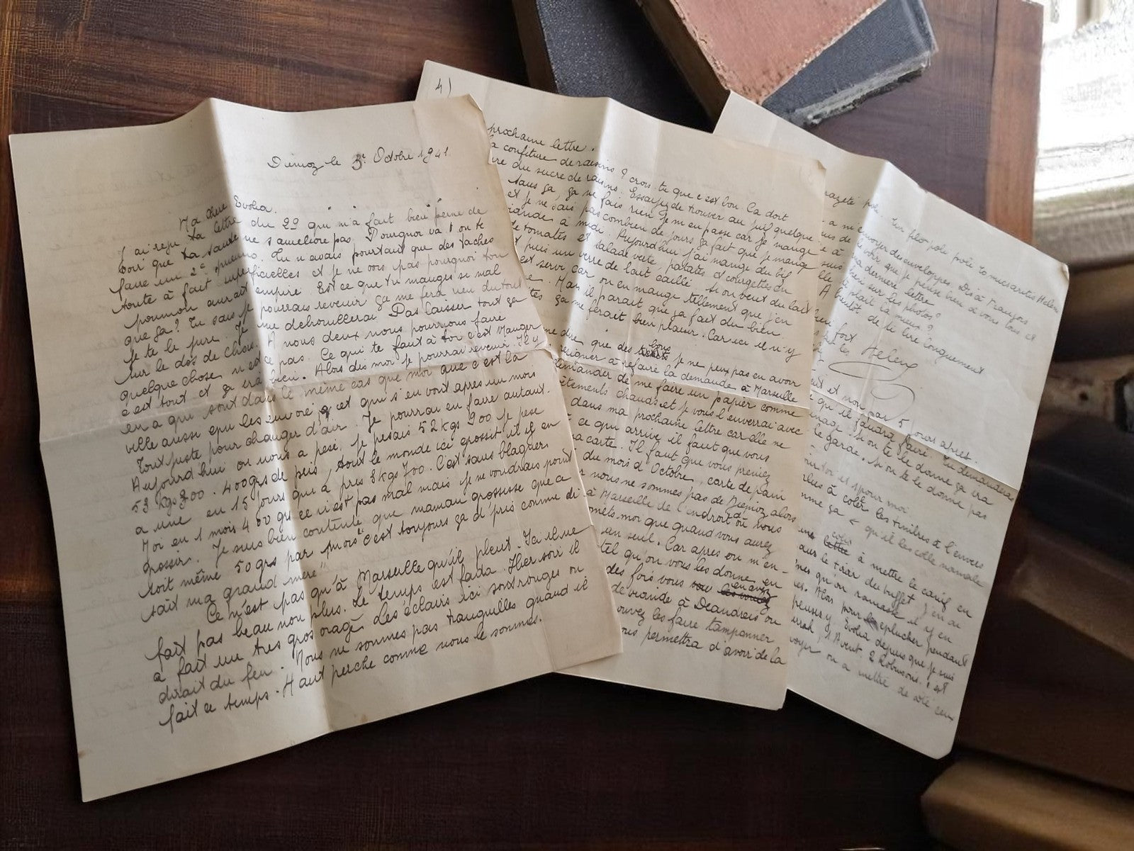 Lettre manuscrite 1940 ? Vie quotidienne en temps de guerre ? Document témoignag
