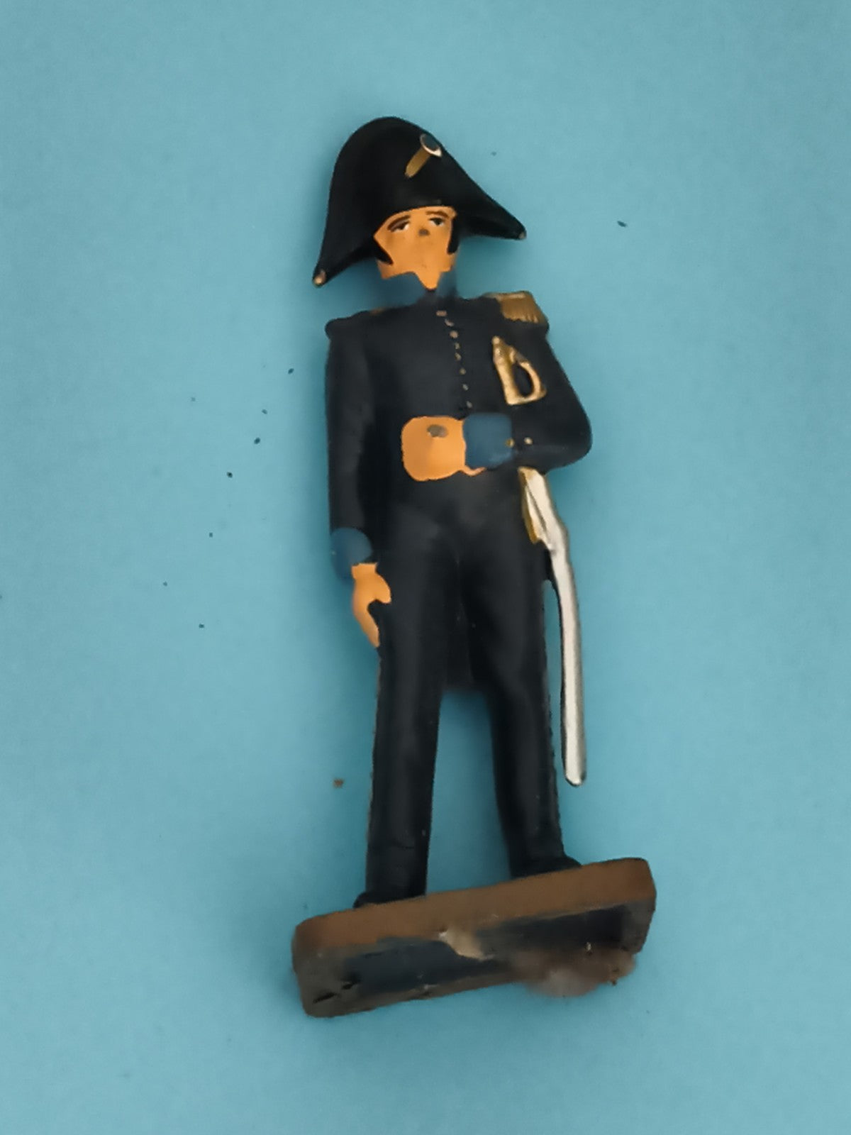 Figurine ancienne soldat Napoléon époque Empire plomb peint main vintage