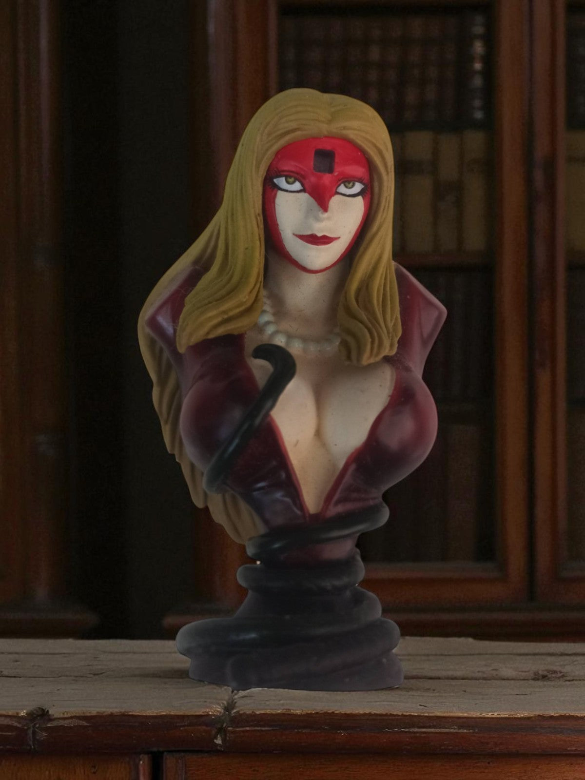 Buste Devilman vintage femme serpent figurine déco manga rétro