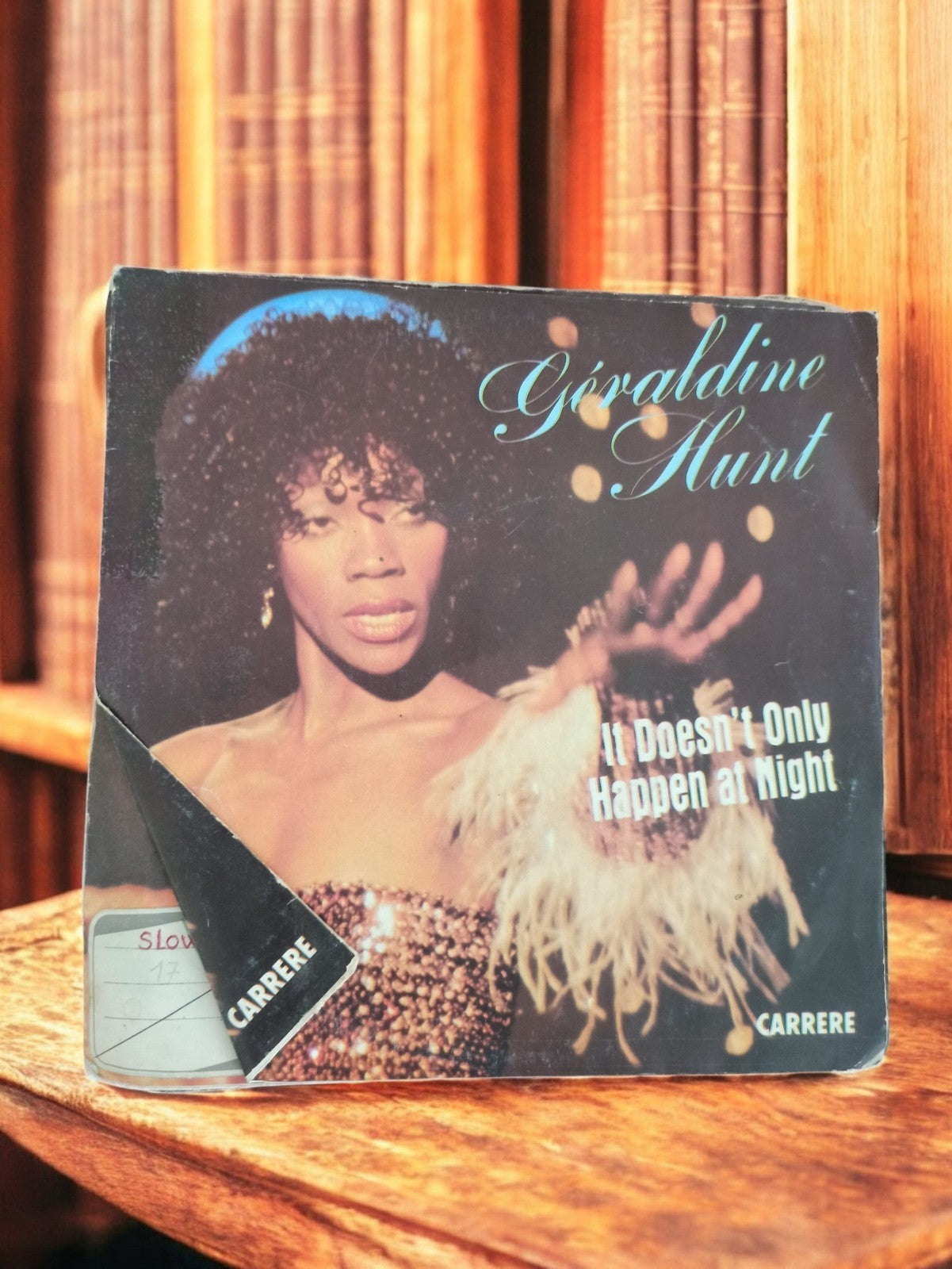 Vinyle 45 tours Géraldine Hunt Carrere ancien, pochette disco, vintage