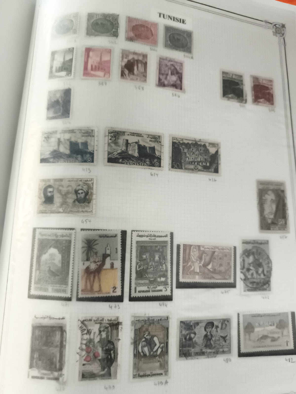 Timbres Tunisie anciens divers thèmes philatélie lot Afrique Maghreb