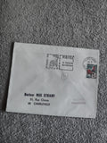 Lettre philatélique oblitérée Tours 1936 coq timbre illustré France (Ref 27)