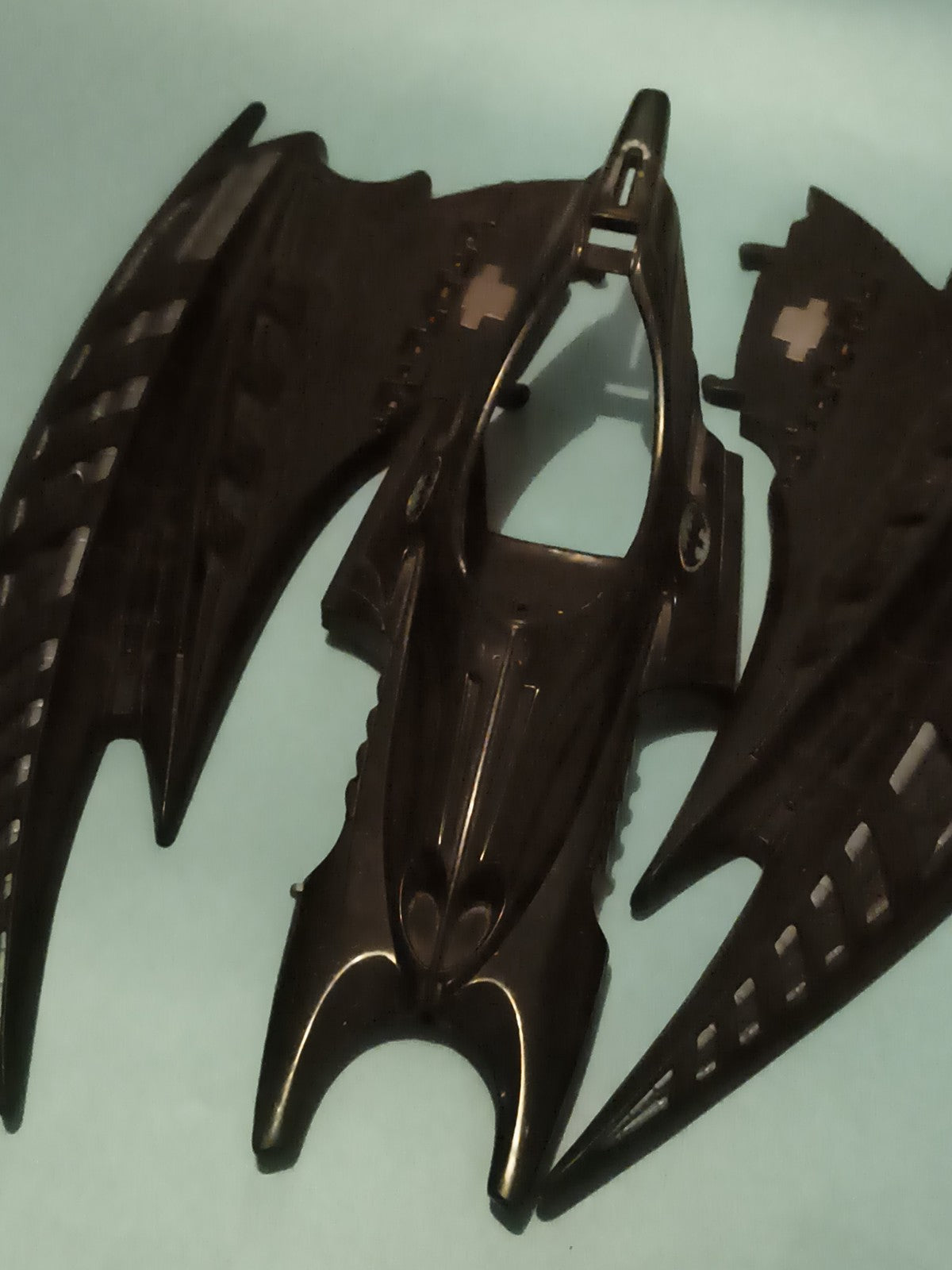 Éléments carrosserie Batmobile vintage noir, pièces détachées jouet Batman