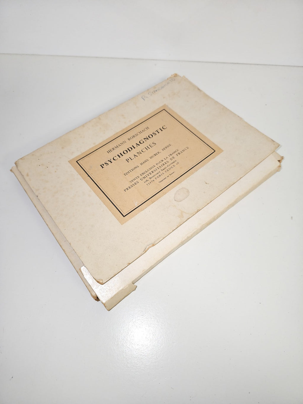 Titre: Vintage carnet psychodiagnostic Rorschach authentique hôpital, curiosité