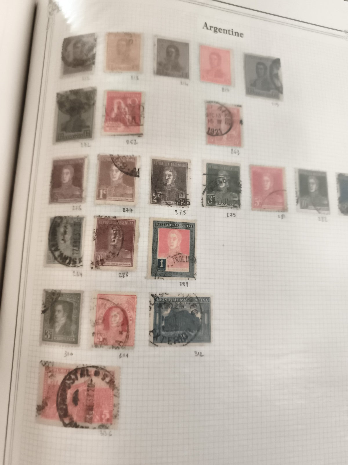 Lot timbres anciens Argentine oblitérés philatélie vintage Amérique du Sud
