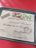 Ancienne enveloppe oblitérée avion timbres exotiques pour philatéliste collectio