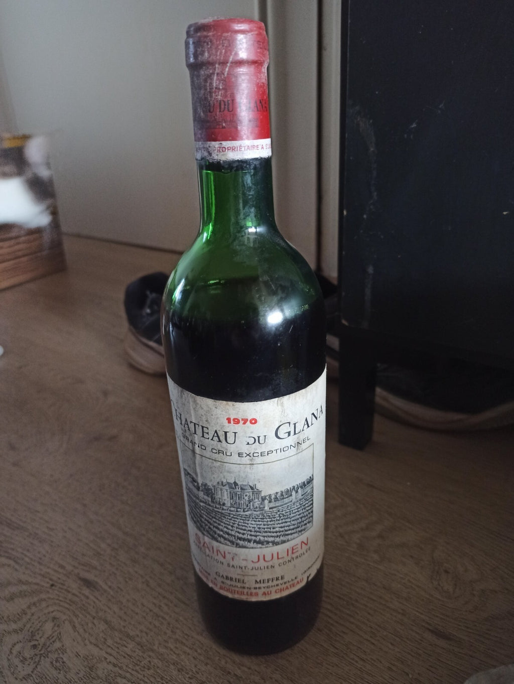 Bouteille vin Château du Glana 1970 Saint-Julien ancien Bordeaux vintage