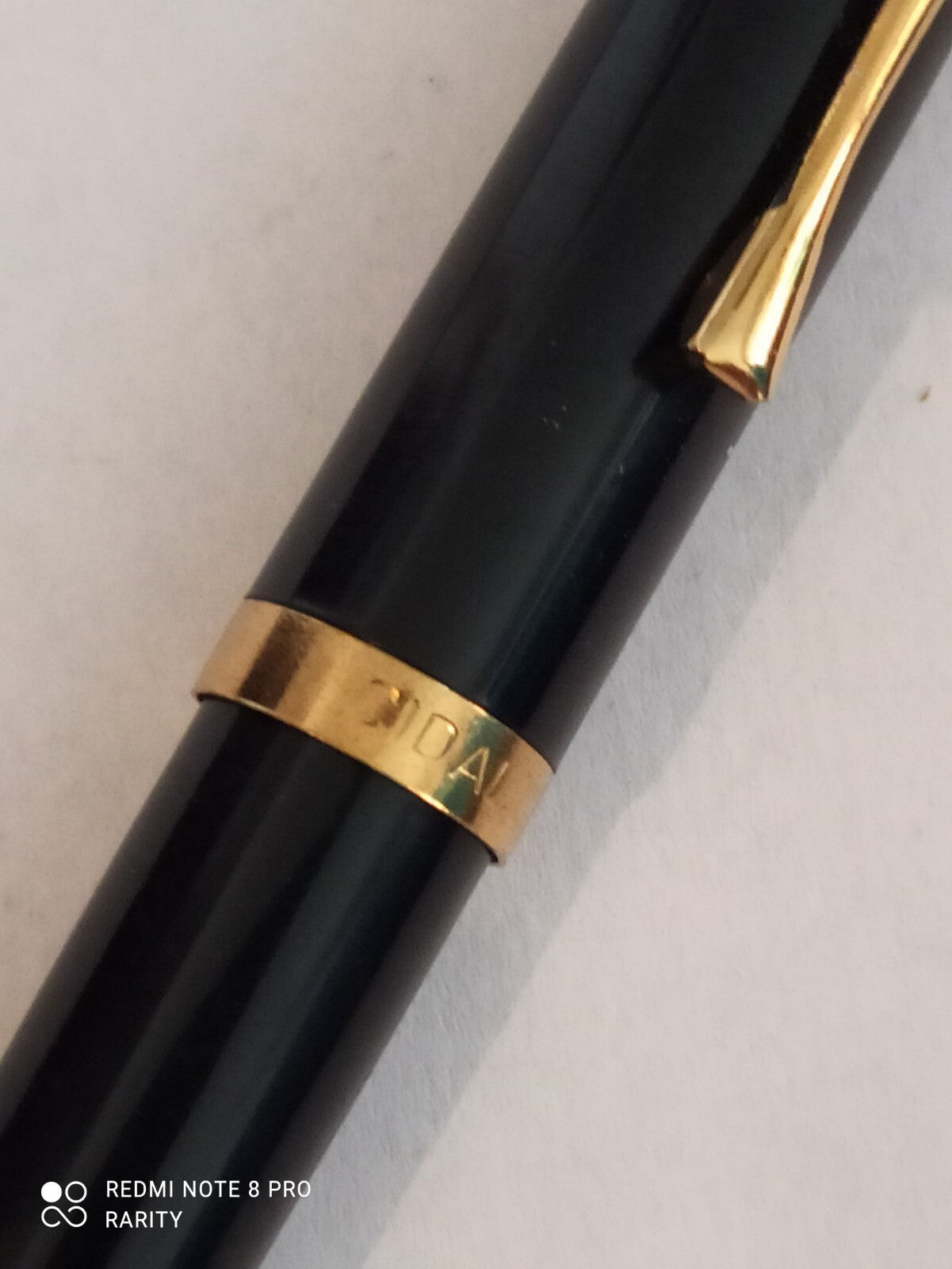 Stylo plume Cidal noir finition dorée vintage rare élégant ancien