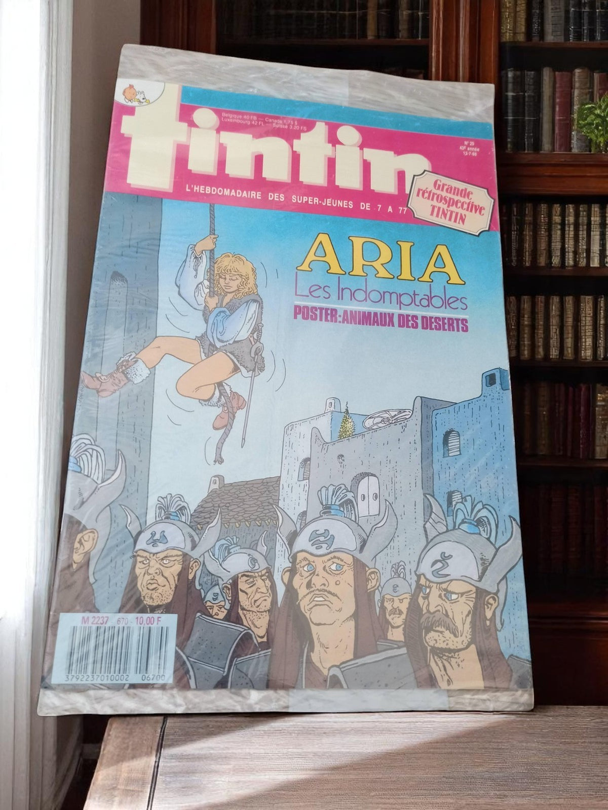 Magazine Tintin vintage sous blister ARIA Les Indomptables édition collector