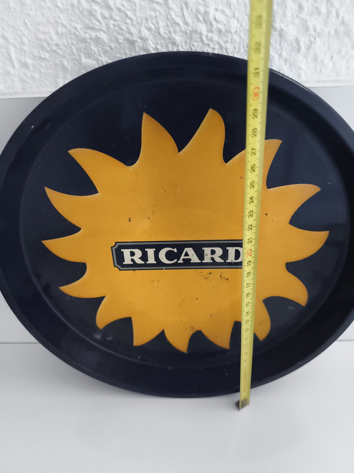 Plateau Ricard ancien vintage bleu jaune soleil bar bistrot rétro