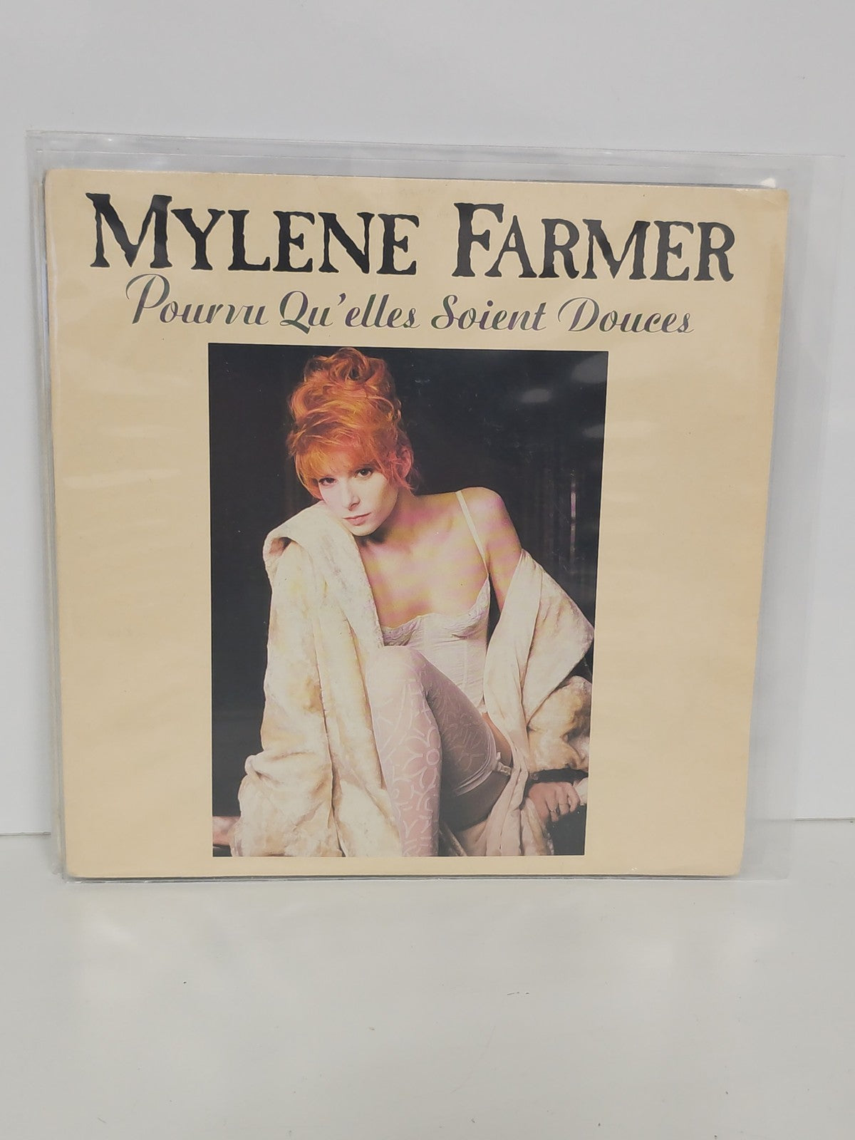 Vintage 45 tours ancien vinyle Mylène Farmer très bon état collection rétro