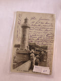 Carte postale vintage Marseille Phare ancien, collection rétro France port mer