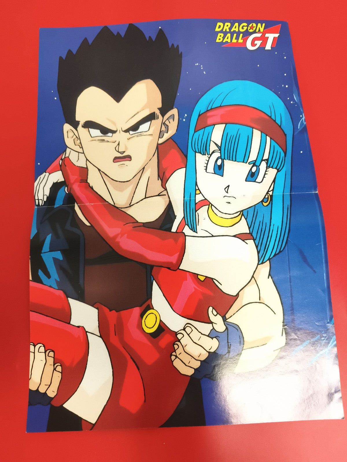 Poster Dragon Ball GT vintage officiel, Goku & Bulma, anime manga rétro