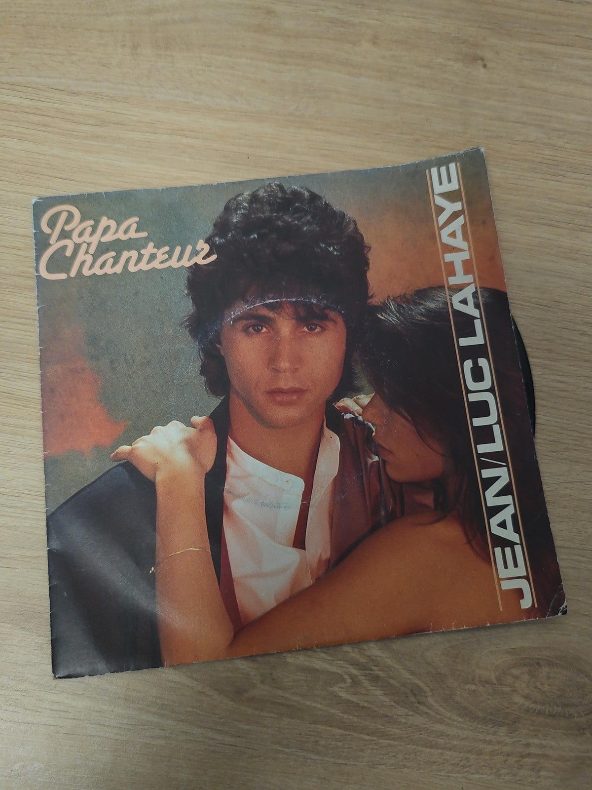 Vinyle 45 tours vintage Daniel Guichard "Papa Chanteur Lahaye" ancien disque rét