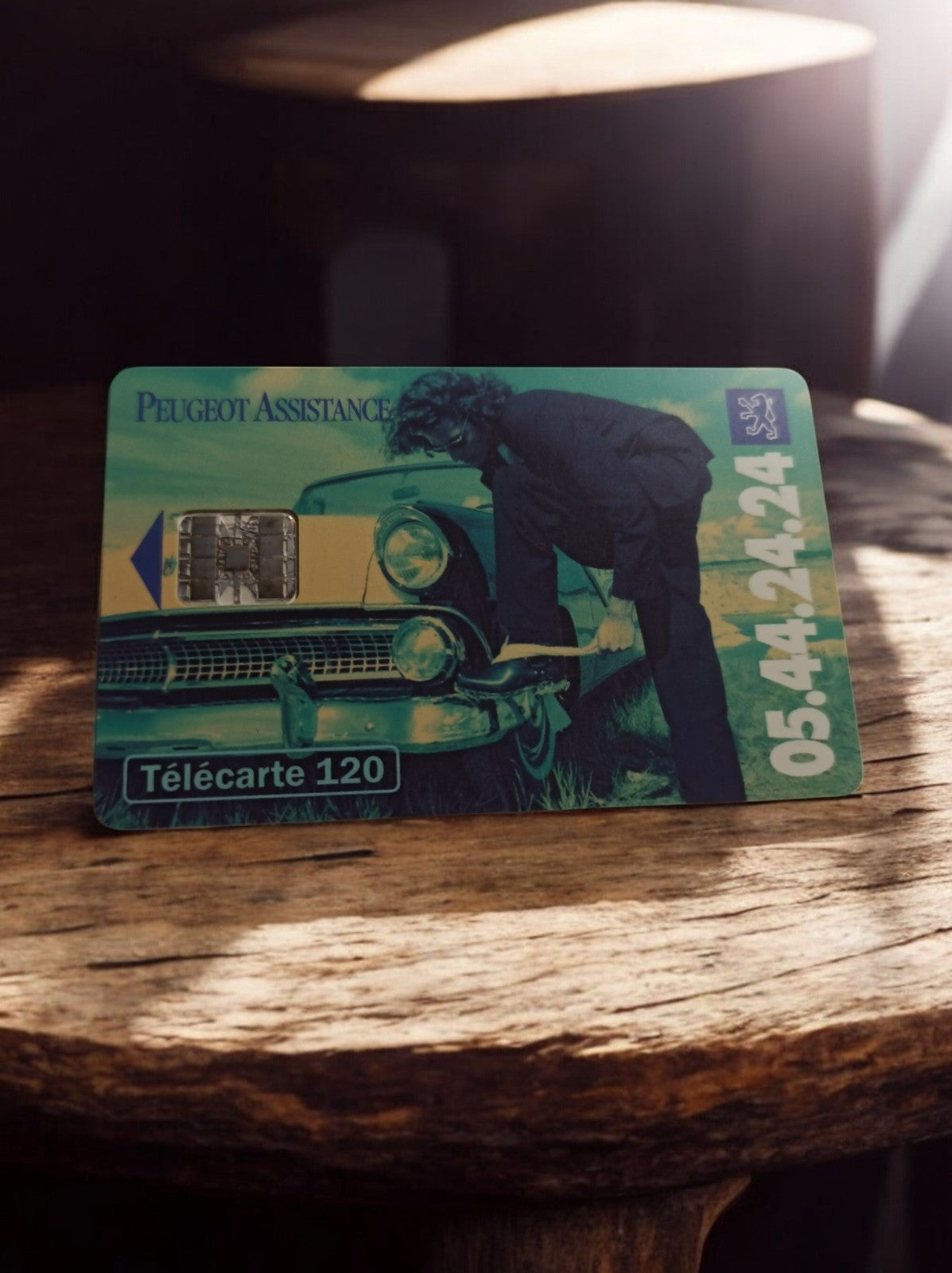 Carte téléphonique vintage Peugeot Assistance Télécarte 120 puce France