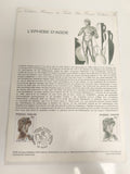 Feuillet philatélique L'Éphèbe d'Agde ancien, timbres 4.00 F, Premier Jour