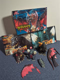 Figurines Godzilla Bandai Japon vintage – lot Kaiju Real Action Figure avec boît