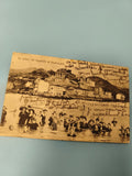 Ancienne carte postale animée Ventimiglia baigneurs écriture vintage