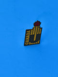 Vintage pin's Canada feuille érable jaune noir collection rétro (Ref 8)