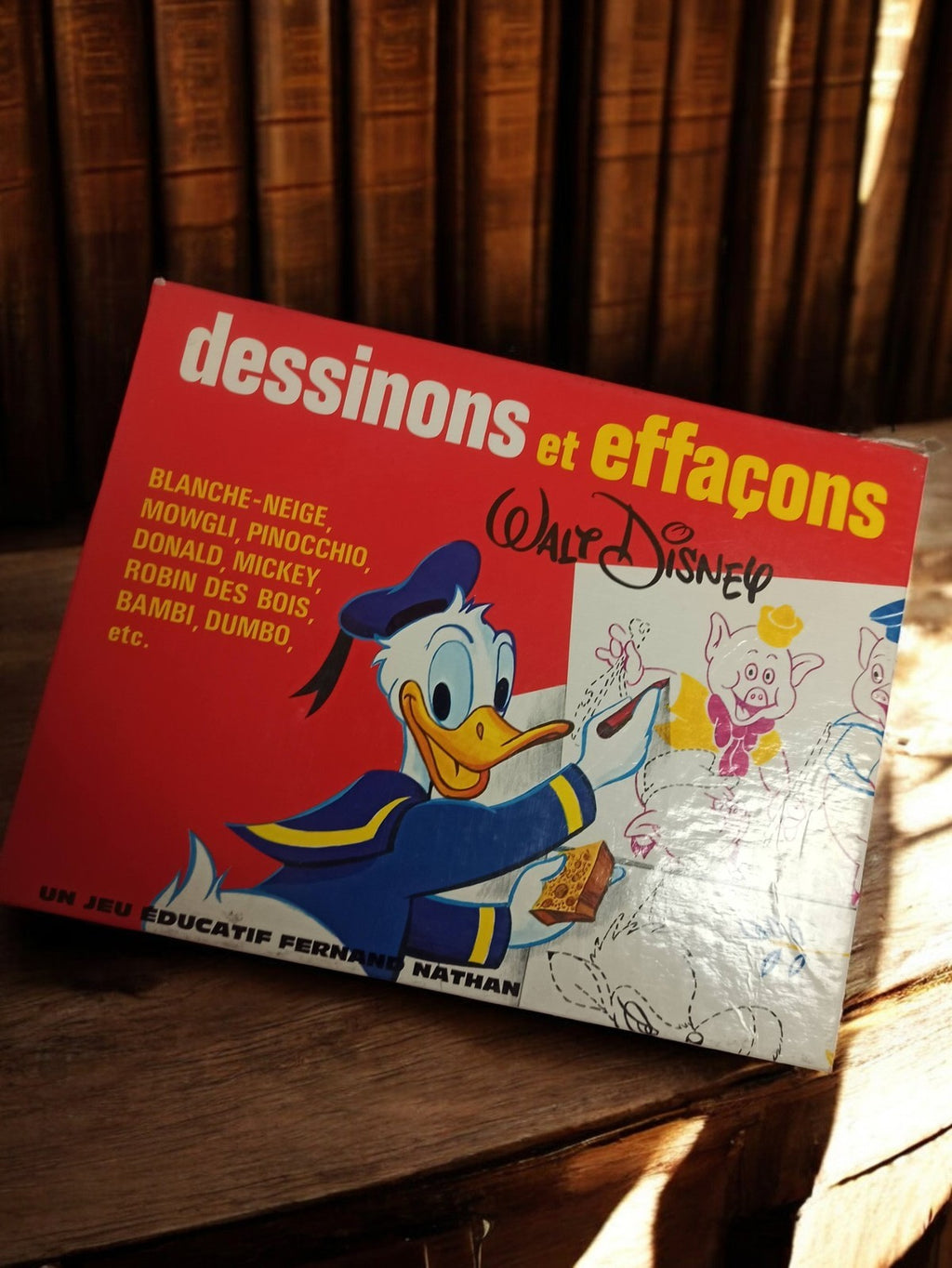 Jeu éducatif Disney dessinons et effaçons vintage Fernand Nathan rétro ancien