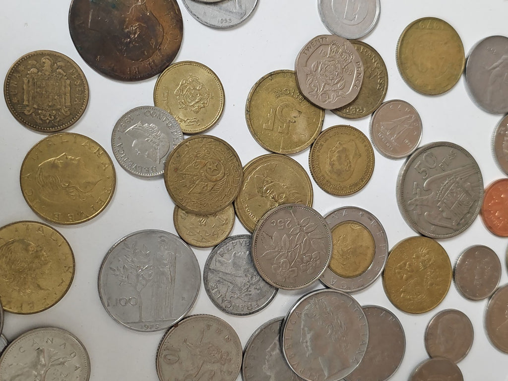 Gros lot vintage de pièces anciennes diverses pour collection, bricolage ou déco