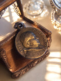 Médaille religieuse Pius XI Pont Max vintage aspect bronze pendentif ancien