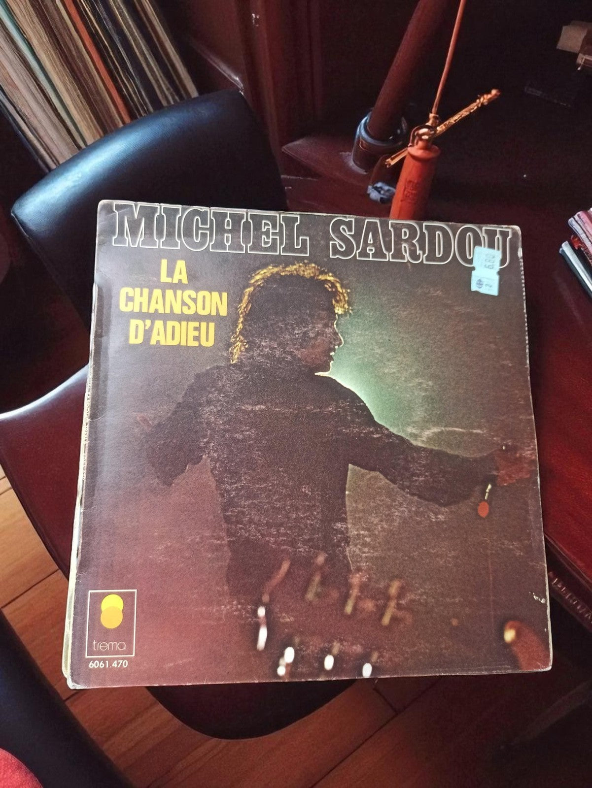 Vinyle ancien Michel Sardou La Chanson d’Adieu Trema rétro disque vintage