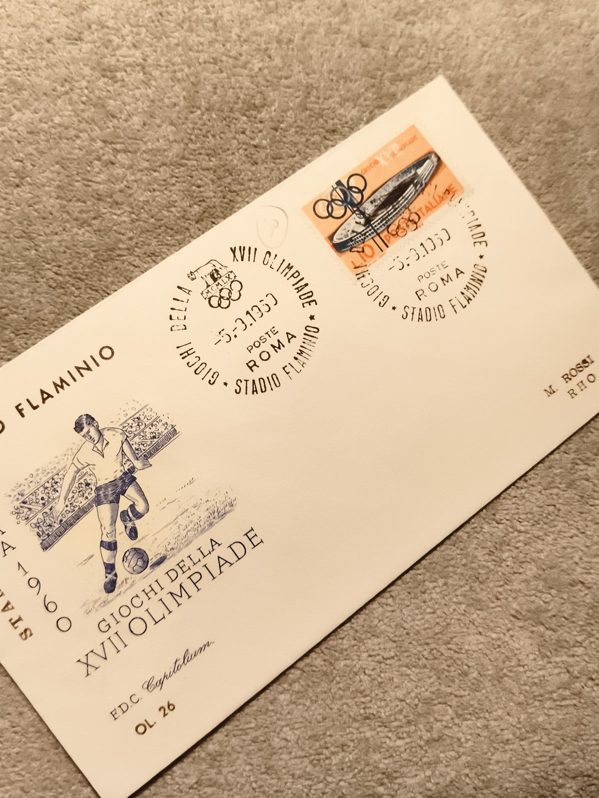 Lettre Premier Jour Olympiades Rome 1960 FDC OL 26 Jeux Olympiques Philatélie