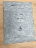 Ancien livre partitions Ernest Chausson Poème Op.25 violon piano Durand bleu