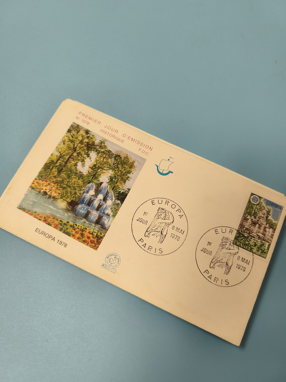 Enveloppe FDC premier jour d?émission Europa 1978 illustration fontaine (Ref 11)