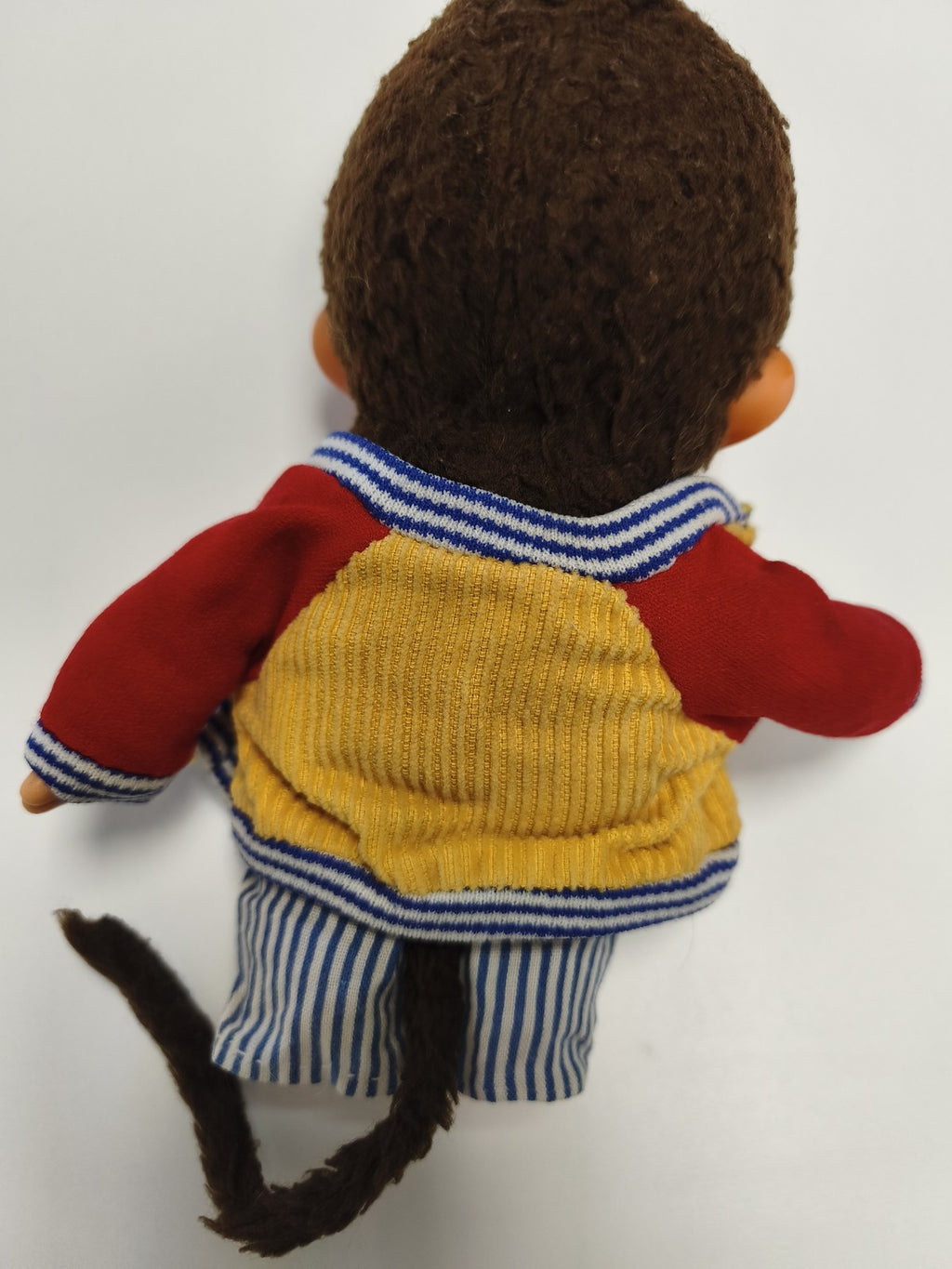 Peluche vintage Kiki Ajena Sekiguchi ancien modèle salopette rayée casquette