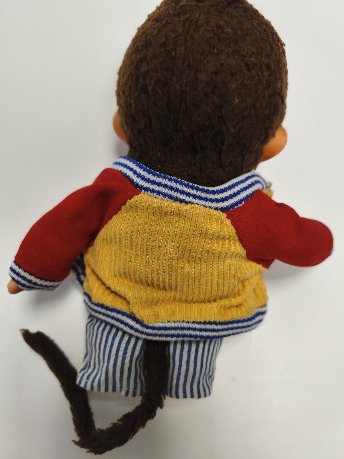 Peluche vintage Kiki Ajena Sekiguchi ancien modèle salopette rayée casquette
